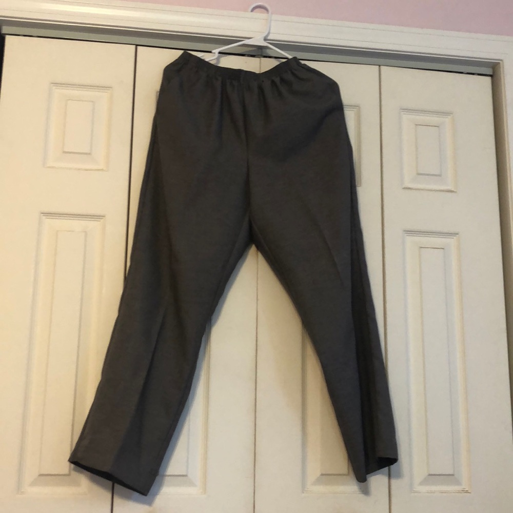 Woman’s gray slacks